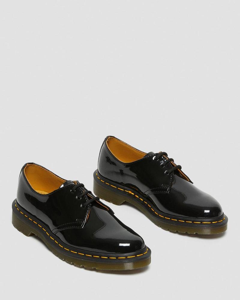 Dr Martens 1461 Lak Leren Oxford Schoenen Dames Zwart | NL 430NWY